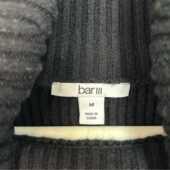 Bar III Black Turtleneck Sweater Classic Warm Chunky Knit Women’s Size Medium - Picture 3 of 6